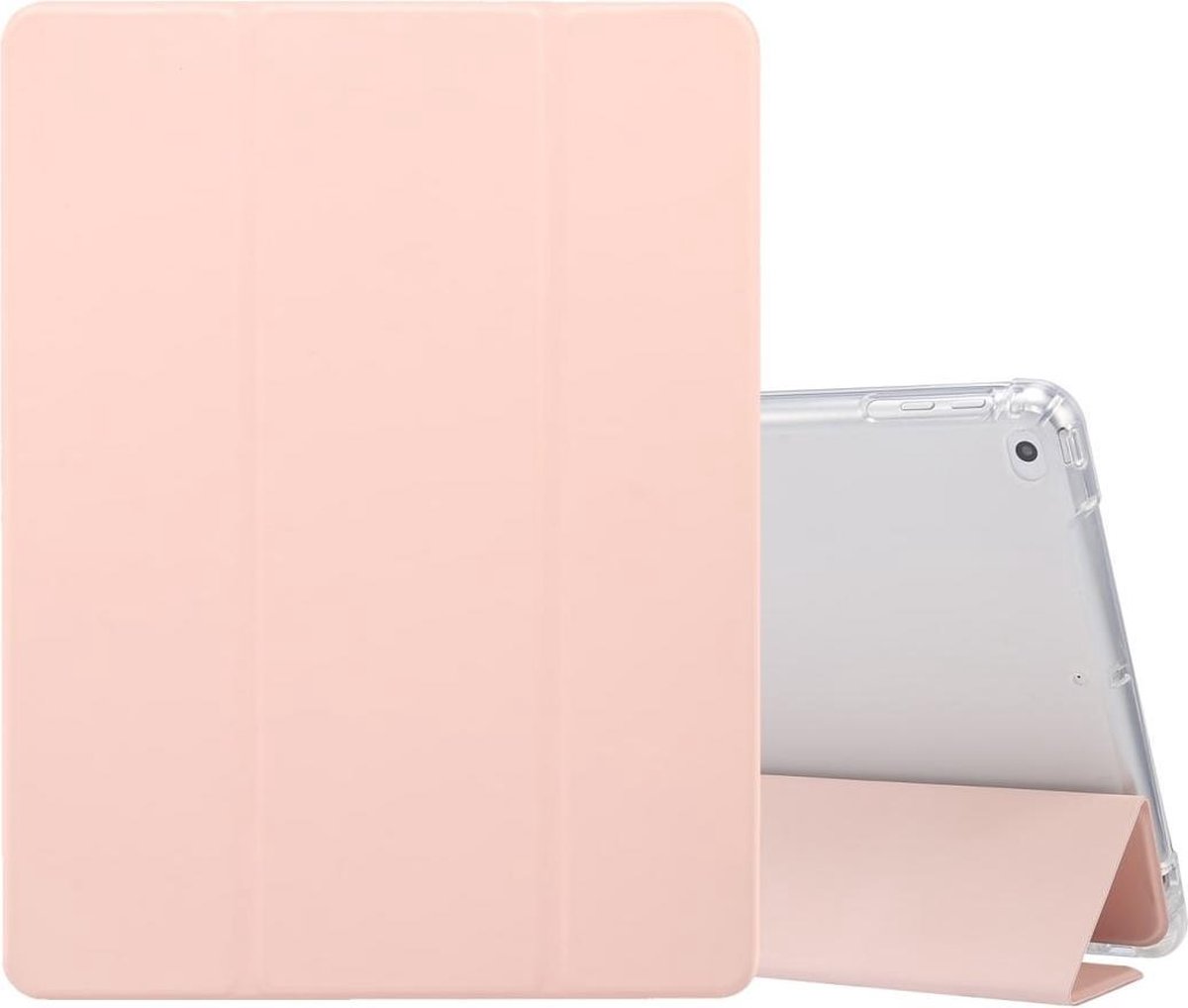 Geschikt Voor iPad 9/8/7 Hoes - 9e/8e/7e Generatie - 2021/2020/2019 - 10.2 Inch - Folio Case Cover - Shockproof - Met Autowake - Met Standaard - Hoesje Met Pencil Houder - Dun - Roze