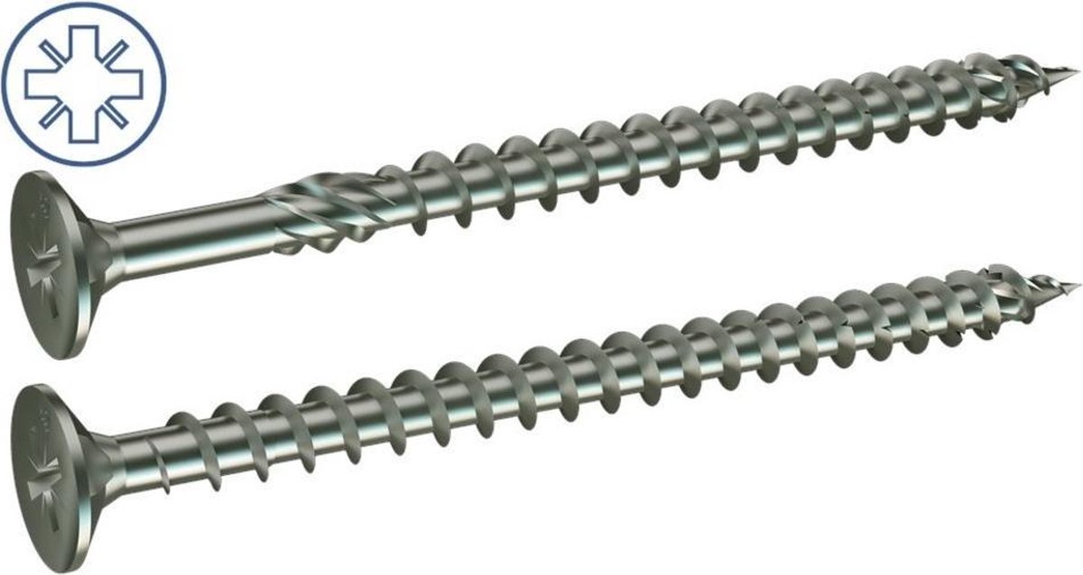 Spaanplaatschroef 4.0 x 35mm 10 stuks
