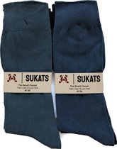 Sukats® 8 Paar Merino Wollen Sokken - Maat 43-46 - Navy Blue - Unisex