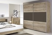 WOONENZO - Houten kledingkast Borba - 218cm - kledingkasten slaapkamer