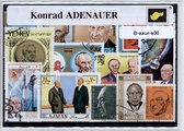 Konrad Adenauer  – Luxe postzegel pakket (A6 formaat) : collectie van 25 verschillende postzegels van Konrad Adenauer – kan als ansichtkaart in een A6 envelop, authentiek cadeau, k