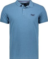 Superdry Poloshirt Classic Pique Polo M1110247a Pottery Blue Marl Mannen Maat - M