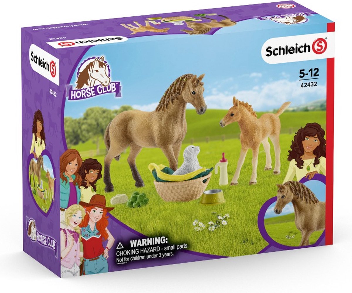 schleich HORSE CLUB Speelfigurenset - Sarah Zorgt voor de Jonge Dieren - Kinderspeelgoed voor Jongens en Meisjes - 5 tot 12 jaar - 9 Onderdelen - 42432 — afbeelding 13