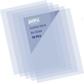 QBIX Plastic Mylar Vellen - 10 stuks A4 Formaat Transparante Kunststof - 0.2mm dikte