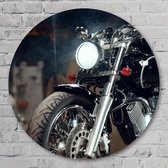 Muurcirkel ⌀ 50 cm - Motorbike - Kunststof Forex - Voertuigen - Rond Schilderij - Wandcirkel - Wanddecoratie