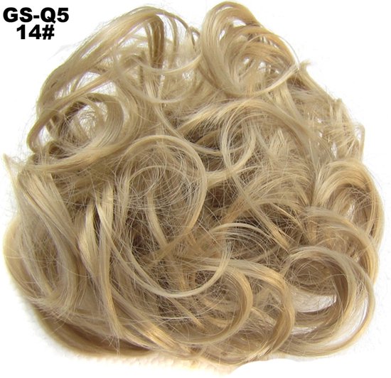 Haar Wrap, Brazilian hairextensions knotje blond 14#
