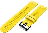 Horlogebandje Geschikt voor Garmin Fenix 5S / 5S Plus  geel - Siliconen - Horlogebandje - Polsbandje - Bandjes.nu - Polsband