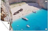 Tuindecoratie Shipwreck Beach - Zakynthos - Griekenland - 60x40 cm - Tuinposter - Tuindoek - Buitenposter