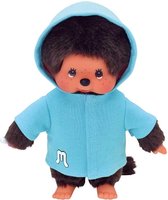 Monchhichi - Kledingset voor pop - Blauwe Parka met Capuchon