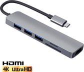 USB C-hub | 4K UltraHD HDMI | USB 3.0-hub | SD-kaart | TS8