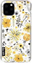 Casetastic Apple iPhone 11 Pro Hoesje - Softcover Hoesje met Design - Flowers Yellow Print