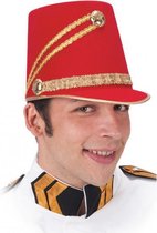 Carnival Toys Hoed Militair Vilt Rood/goud One-size