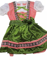 Rubie's Dirndl Tiroler Meisjes Polyester Wit/groen/rood Mt 116