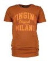 Vingino T-shirt Essentials Jongens Katoen Bruin Maat 164