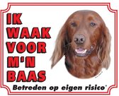 Ierse Setter Waakbord - Ik waak voor mijn baas