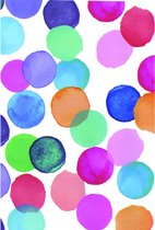 Decoratie plakfolie gekleurde cirkels 45 cm x 2 meter zelfklevend - Kinderkamer decoratie - Decoratiefolie - Meubelfolie