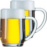 Set van 12x stuks glazen bierpullen 560 ml - Glazen - Bierglazen/bierpullen