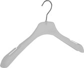 De Kledinghanger Gigant - 50 x Mantel / kostuumhanger kunststof frosted met schouderverbreding en rokinkepingen, 42 cm