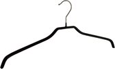 De Kledinghanger Gigant - 5 x Blouse / shirthanger metaal met zwarte anti-slip coating, 46 cm
