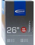 Schwalbe doos voor 26" fietsband, SV 12A, met specificaties.