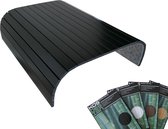 Flexibel Dienblad - Armleuning Dienbladen - Bank of Stoel - 100% Bamboe - Beschermende coating - XL - Anti slip - Armleuning organizer - Zwart
