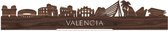 Standing Skyline Valencia Notenhout - 60 cm - Woondecoratie design - Decoratie om neer te zetten en om op te hangen - Meer steden beschikbaar - Cadeau voor hem - Cadeau voor haar - Jubileum - Verjaardag - Housewarming - Interieur - WoodWideCities