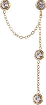 Go Dutch Label Oorknop zirkonia crystal goud E1779-3