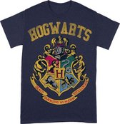 Harry Potter Crest Varsity Style Dames T-Shirt - L