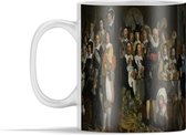 Mok - Schuttersmaaltijd ter viering van de Vrede van Munster - Schilderij van Bartholomeus van der Helst - 350 ml - Beker