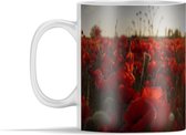 Mok - Bloemen - Zon - Rood - 350 ml - Beker