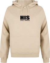 HIS & HERS couple hoodies beige (HIS - maat XL) | Gepersonaliseerd met datum | Matching hoodies | Koppel hoodies