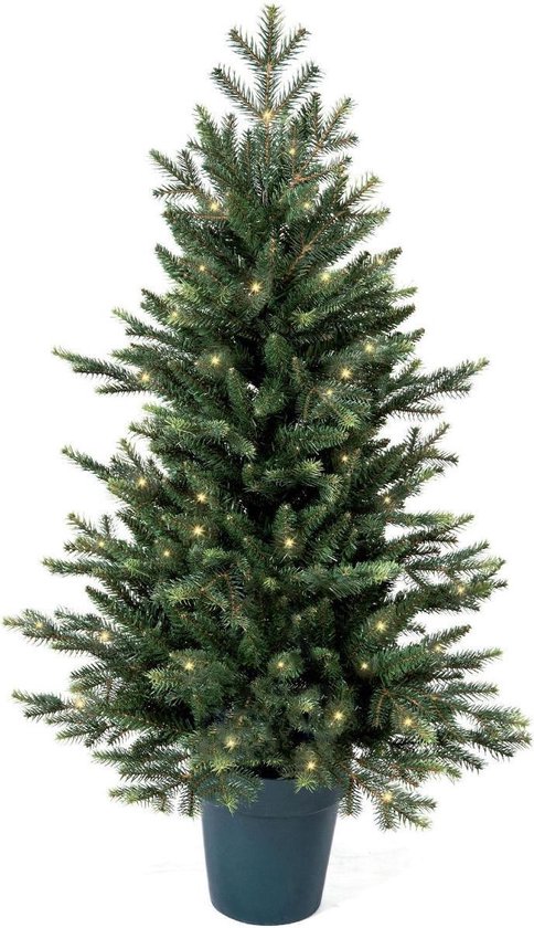 Caius Saai Onafhankelijkheid Royal Christmas Kunstkerstboom Mini in pot 105 cm | inclusief LED- verlichting op... | bol.com