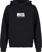 HIS & HERS couple hoodies zwart (HIS - maat S) | Gepersonaliseerd met datum | Matching hoodies | Koppel hoodies