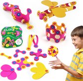 Clixo Itsy 18 stuks set (roze/geel) - flexibel magnetisch speelgoed