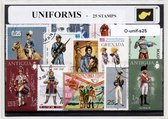 Uniformen – Luxe postzegel pakket (A6 formaat) : collectie van 25 verschillende postzegels van uniformen – kan als ansichtkaart in een A6 envelop - authentiek cadeau - kado - gesch