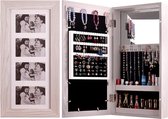 Lioretti® Sieradenkast met Spiegel | Opbergkast met Fotolijst | Make-up | 30x60 cm