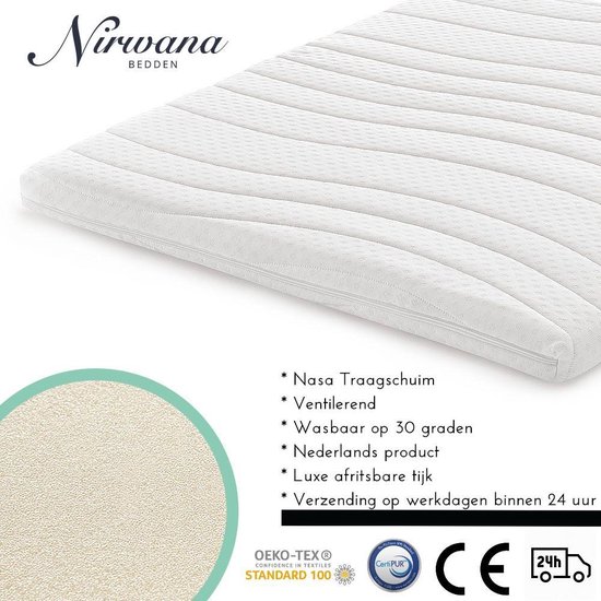 Nirwana Bedden - Surmatelas - Mousse Mémoire NASA - 180x200x7 CM