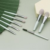 Makeup kwasten Set met groene tas - 8 stuks - Professionele kwaliteit - Make up brush - Oogschaduw - Foundation Kwast - Poeder Kwast - Cosmetica - Kwasten Set – Make-Up Tasje