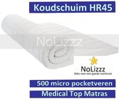 Aloe Vera - Medical Top Matras - HR45 Koudschuim 10 CM (500 micro pocketveren) - Gemiddeld ligcomfort - 70x210/10