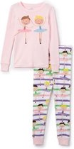 Elowel - Meisjes Pyjama 2 Delig, 100% Katoen, Comfortabel, Slim fit Broek | 8 Jaar | balletdanseres