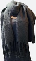 Sjaal warm extra dikke kwaliteit zwart 180/55cm