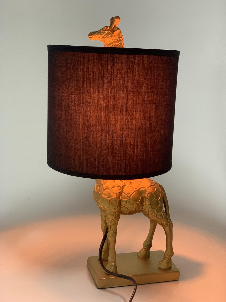 Gouden Giraffe lamp met kap
