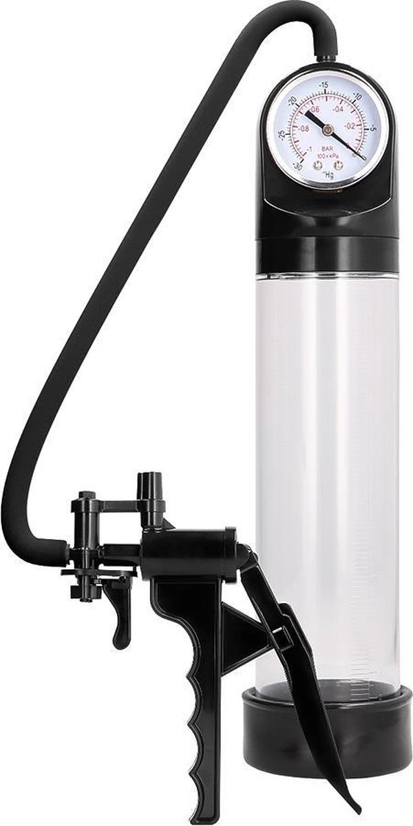 Pumped Deluxe Penis Pomp met Professionele Druk Indicatie voor een Groter Gereedschap – Zwart