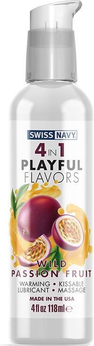 Goedkoopste Swiss navy – 4 in 1 Glijmiddel en massage – Passion Fruit