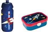 Space Mepal Lunchbox en JQ Bidon - Nasa - Ruimtevaart -