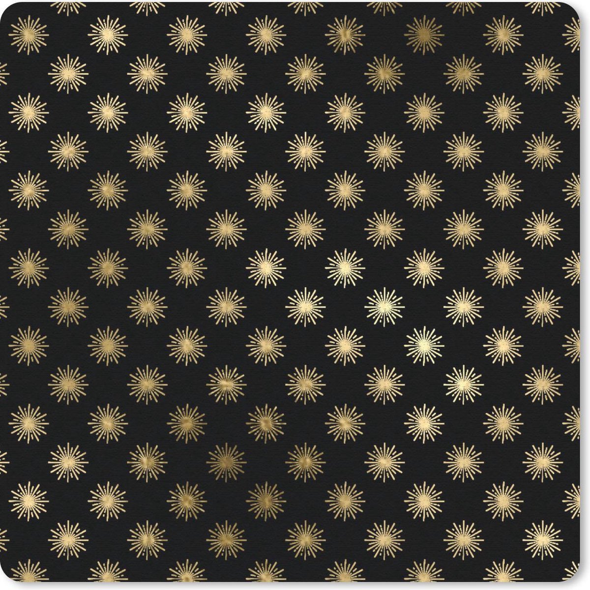Muismat 30x30 cm - Mousepad Patronen - Zon - Goud - Muismatten