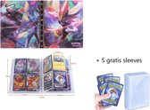 Verzamelmap + 5 gratis sleeves – Geschikt Voor pokemon kaarten – 240 kaarten - map - opslag - mapje - pocket - opbergmap – opberg – verzamelmap – box – mini portfolio – verzamelmap groot - ka