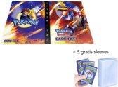 Verzamelmap + 5 gratis sleeves – Geschikt Voor pokemon kaarten – 240 kaarten - map - opslag - mapje - pocket - opbergmap – opberg – verzamelmap – box – mini portfolio – verzamelmap groot - ka