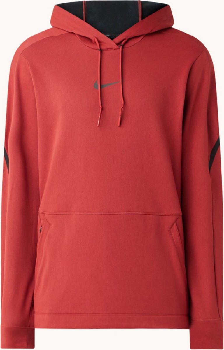 Nike Trainings hoodie met logoprint en Dri-FIT Rood