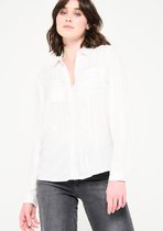 LOLALIZA Shirt met lurex strepen - Ecru - Maat 48